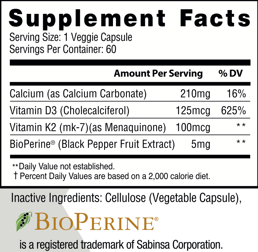 K2 + D3 Vitamin Capsules