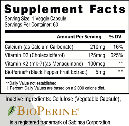 K2 + D3 Vitamin Capsules